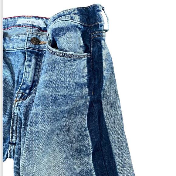 Cello Blue Side Stripe Straight Leg Crop Jeans Sz 7 - Picture 7 of 11